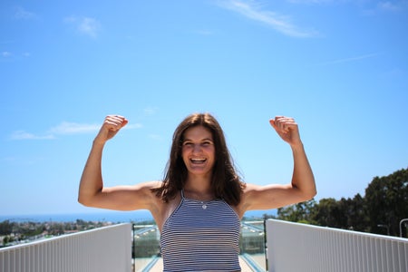 Kellyn Simpkin-Strong Girl Flexing And Smiling