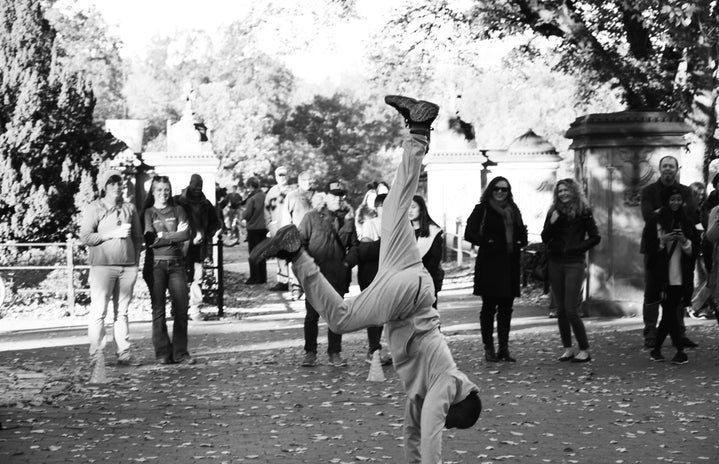 Street Dancing In The Park B&W 1