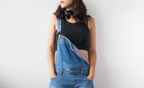 Kristen Bryant-Urban Outfitters Inspired Overalls Sports Bra Crop Top Lala Girls 2