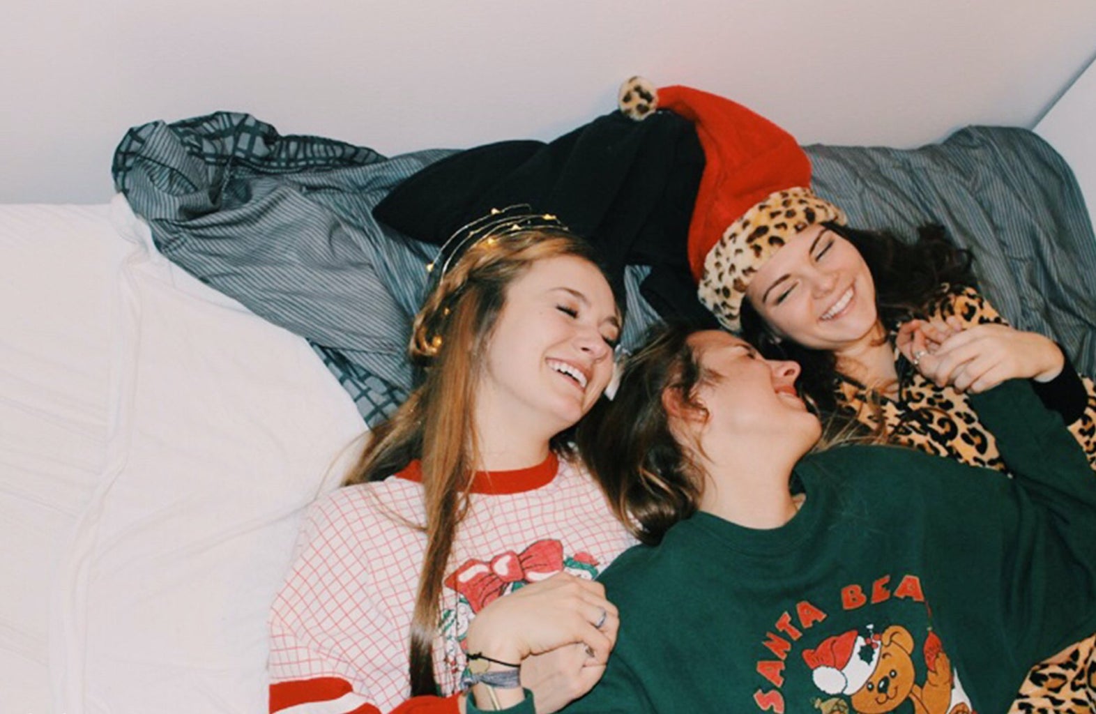 Anna Schultz-Friends Laughing In Holiday Pajamas