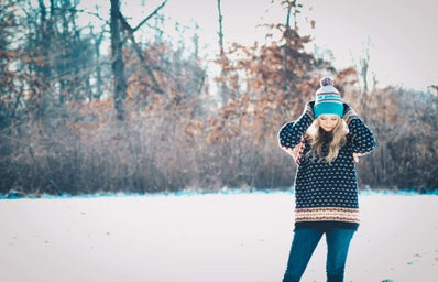 Celina Timmerman-Girl In Winter Hat In The Snow