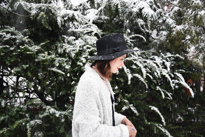 Girl With Snow In Trees 1