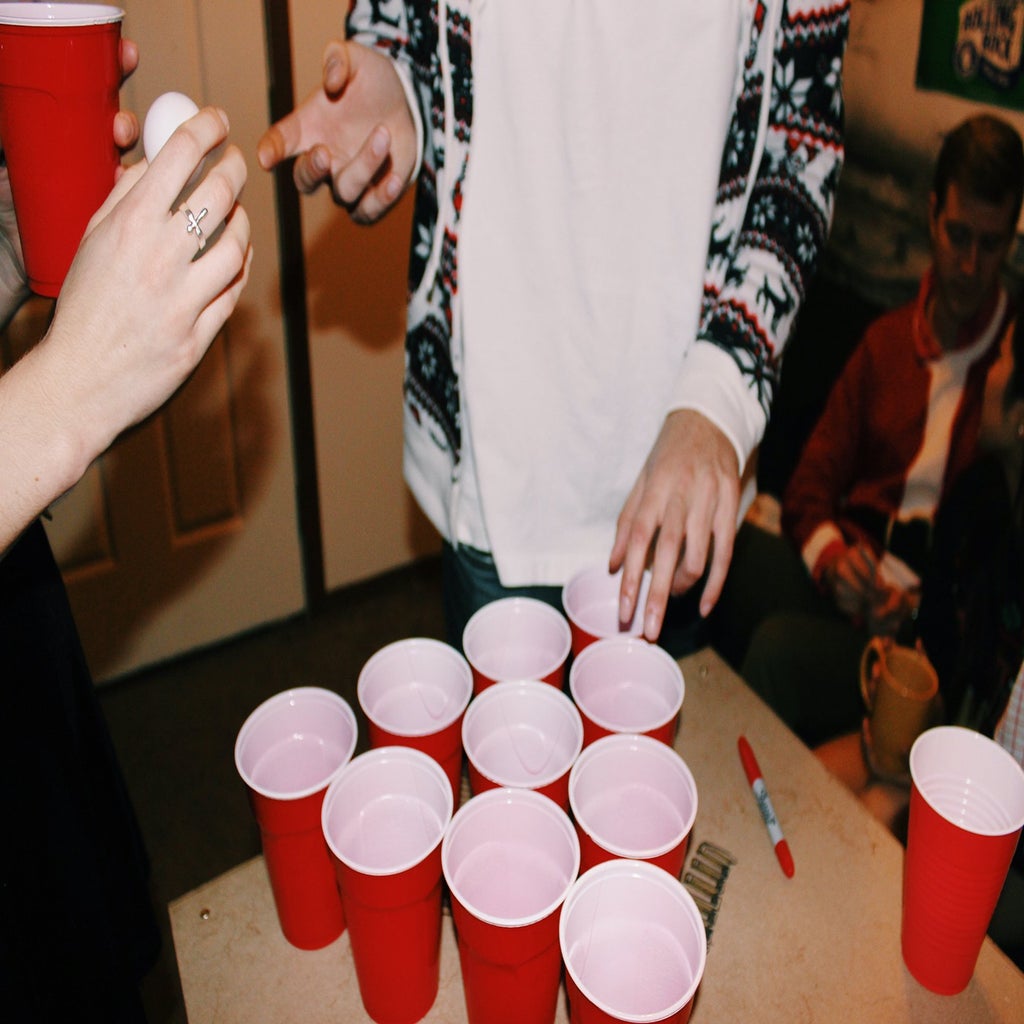 Anna Schultz-Girl And Guy Playing Beer Pong