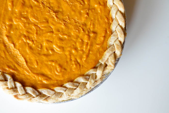 Pumpkin Pie Top Down Braided Crust
