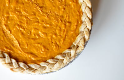 Pumpkin Pie Top Down Braided Crust