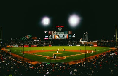 baseball stadium at night
