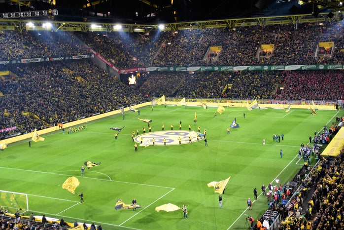 full stadium at a German football game