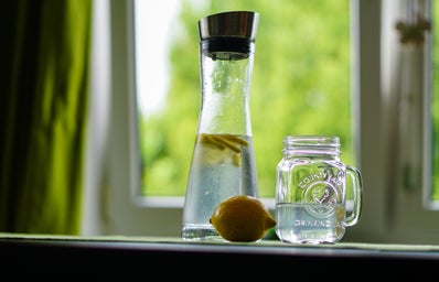 Jar with lemon