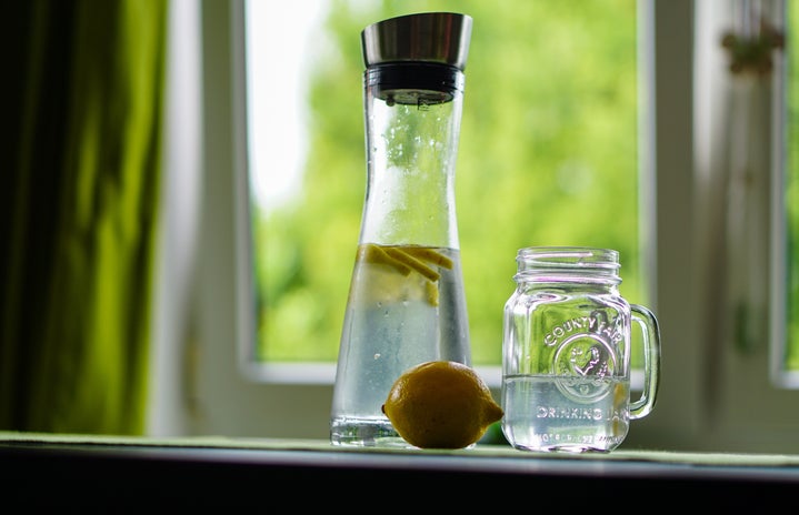 Jar with lemon