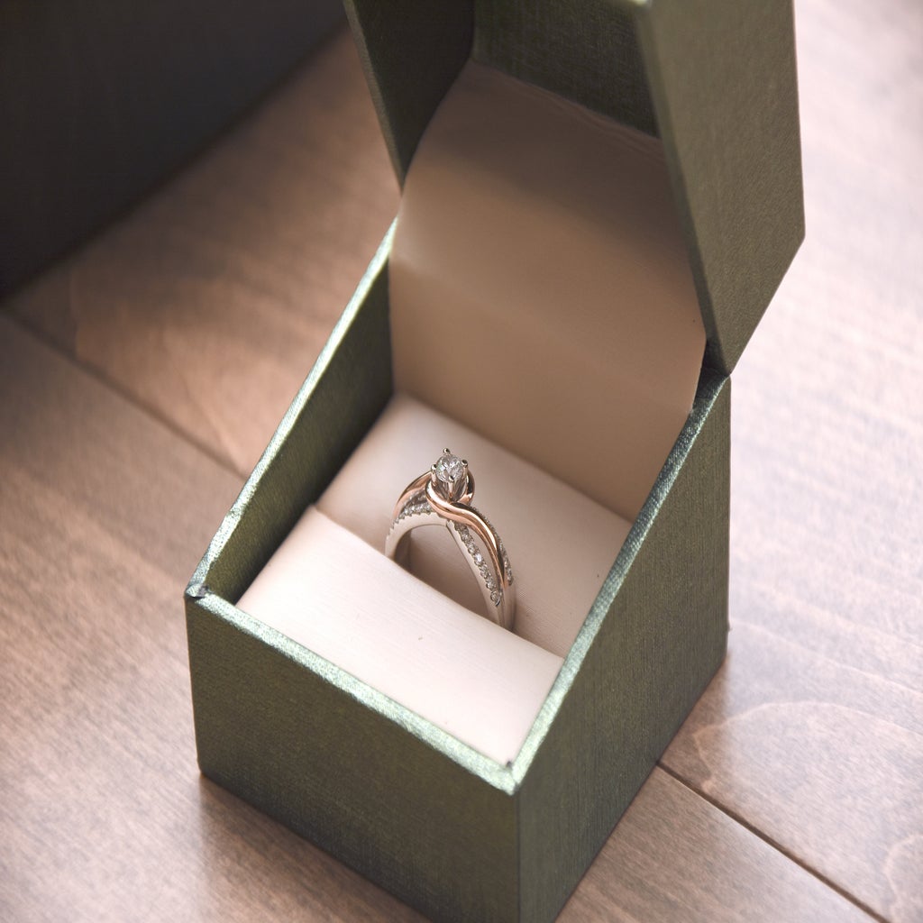 engagement ring in a box