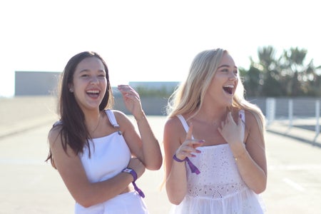 Keegan Acton and friend laughing