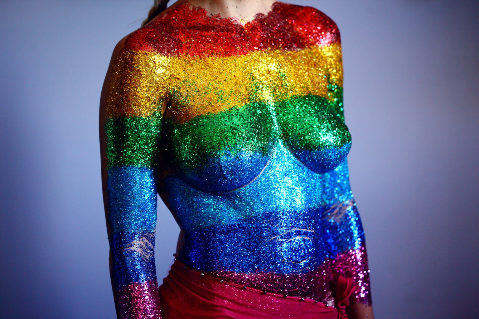 LGBTQ multicolored top
