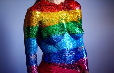 LGBTQ multicolored top