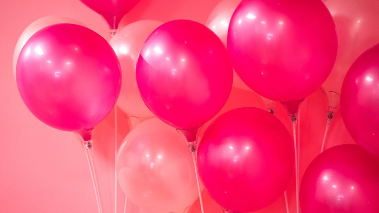 red and pink balloons
