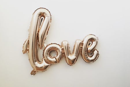 love foil balloon