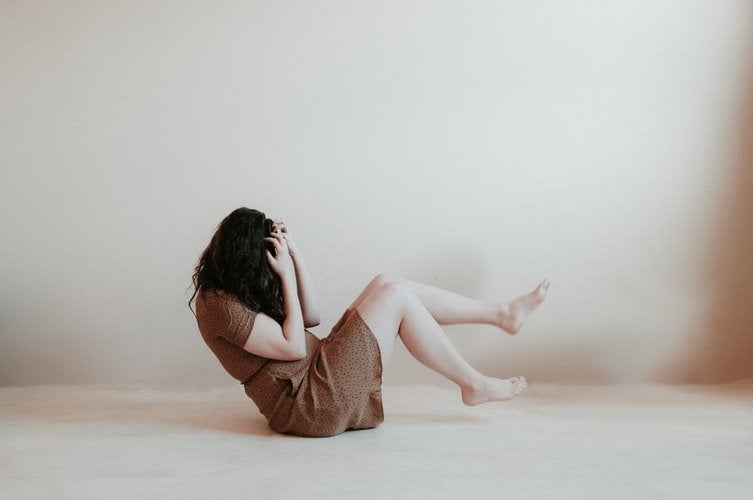 Woman sitting alone