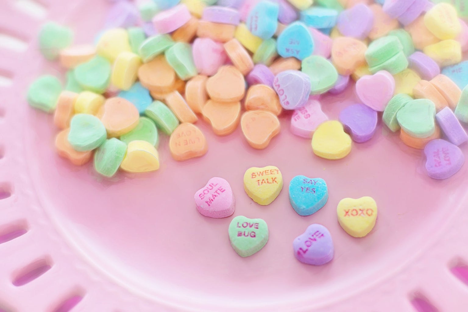 Valentine's day conversation candy hearts