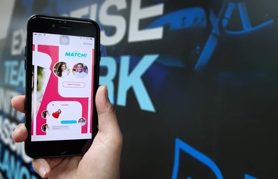 match on a dating app shown on phone screen