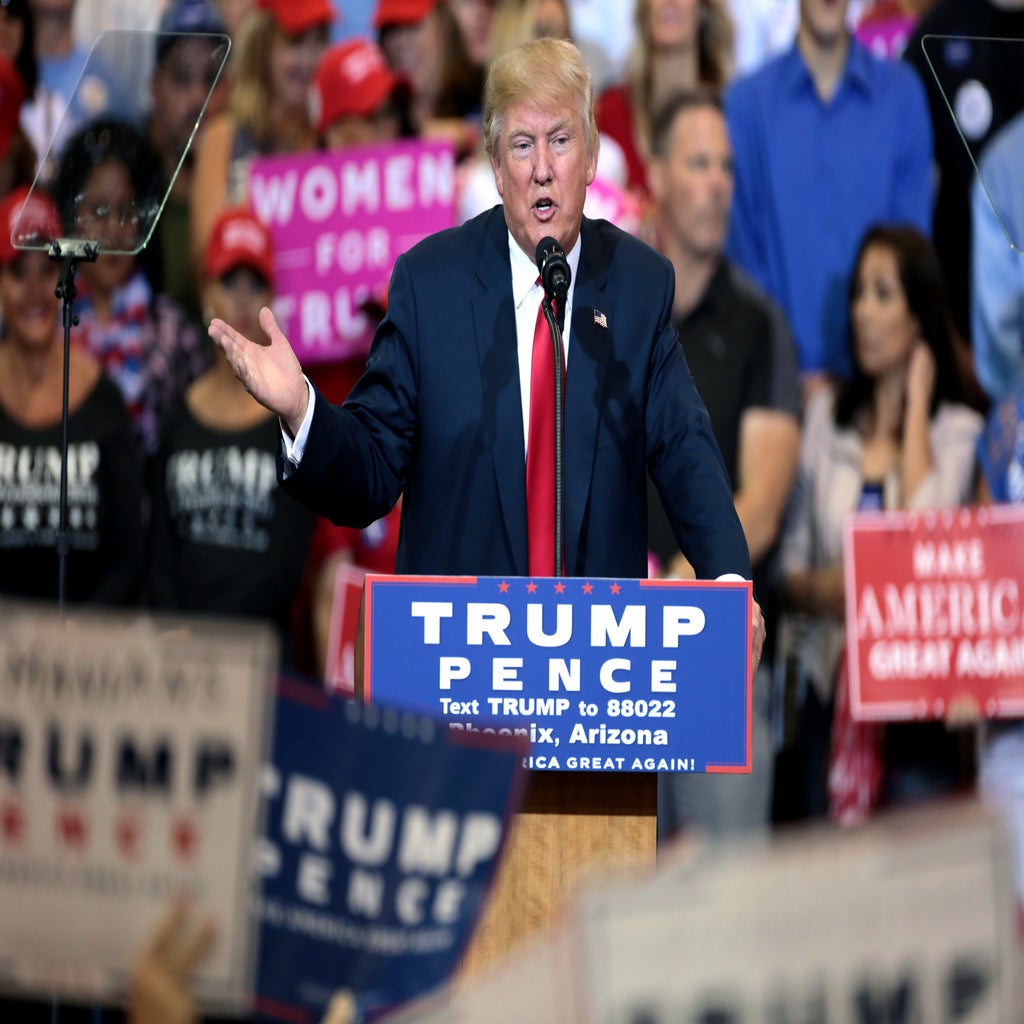 trump speaking at rally