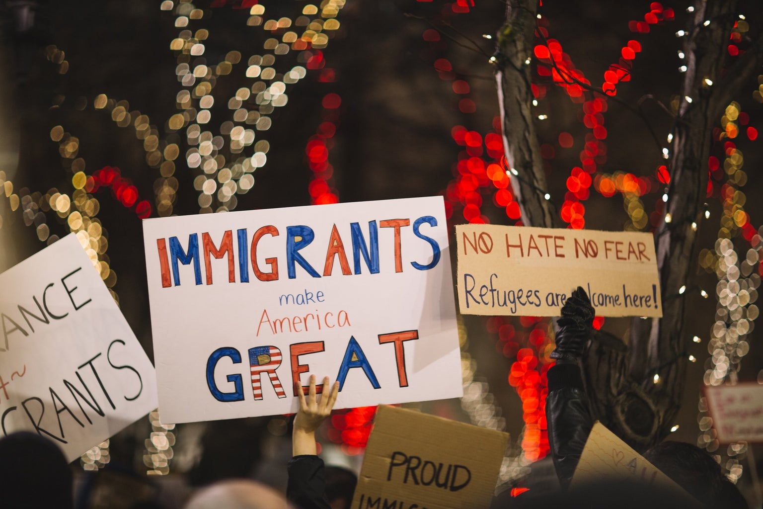 Sign Immigrants make America Great