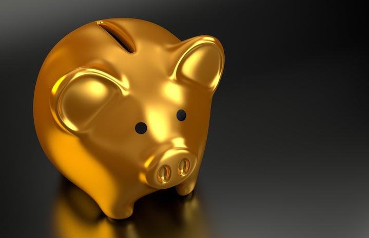 Golden piggy bank