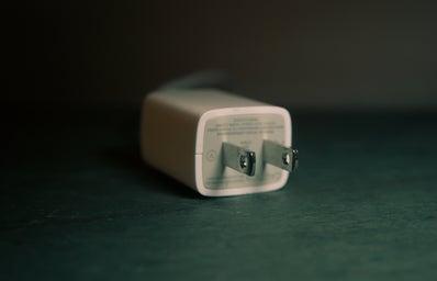 white phone charger