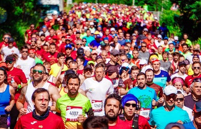 Crowd of Male and Female Runners