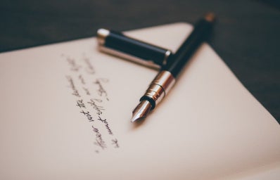 fountain pen on a letter
