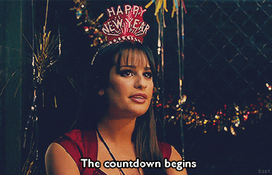 Lea Michele new years gif