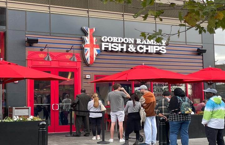 The front of Goran Ramseys new fish and chips shoo in the Wharf D.C.