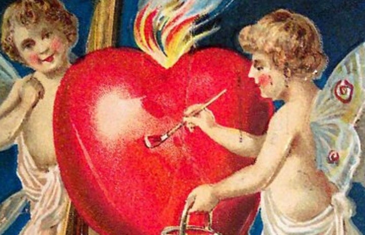 angels painting heart