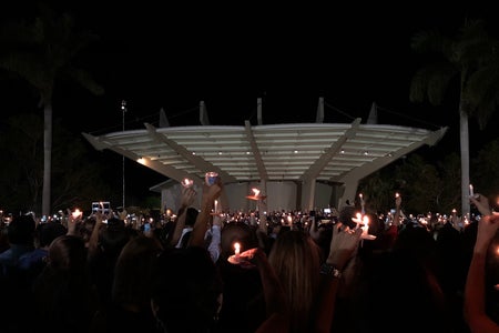 Image from Parkland memorial at MSD High School