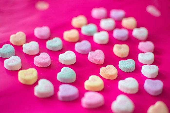 valentine heart candies