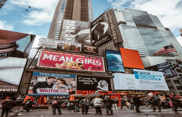 times square mean girls billboard