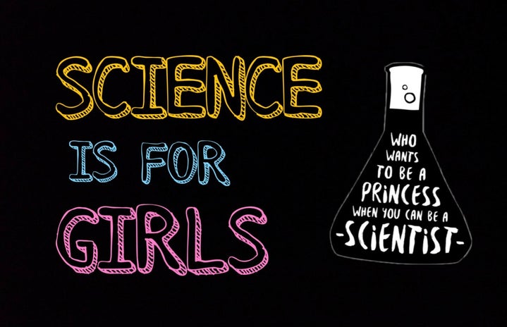 \"science is for girls\" graphic