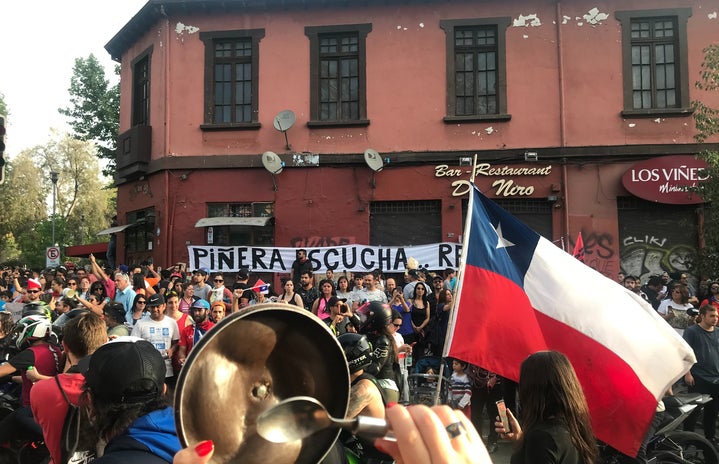 Image of the protests in Chile
