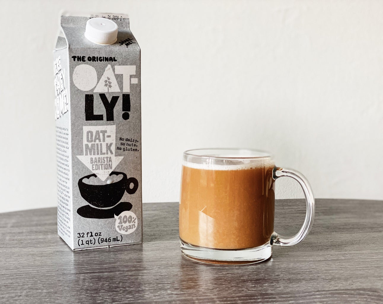 oat milk with coffee