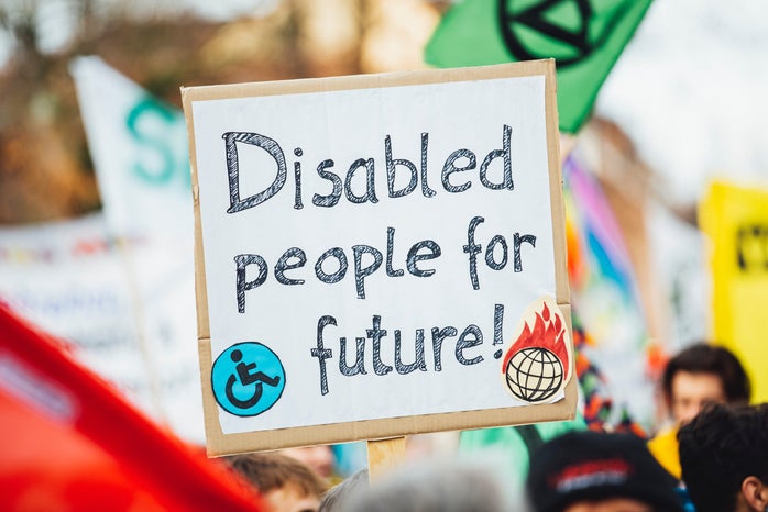 disabled people for the future sign