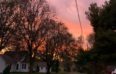 sunset outside my house