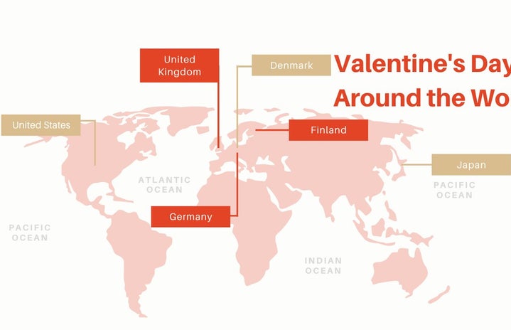 Article Graphic made on Canva for Valentine\'s Day around the World