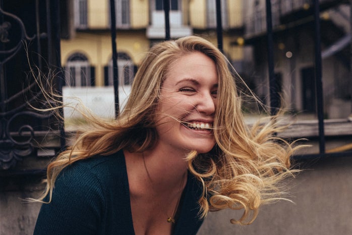 Woman smiling
