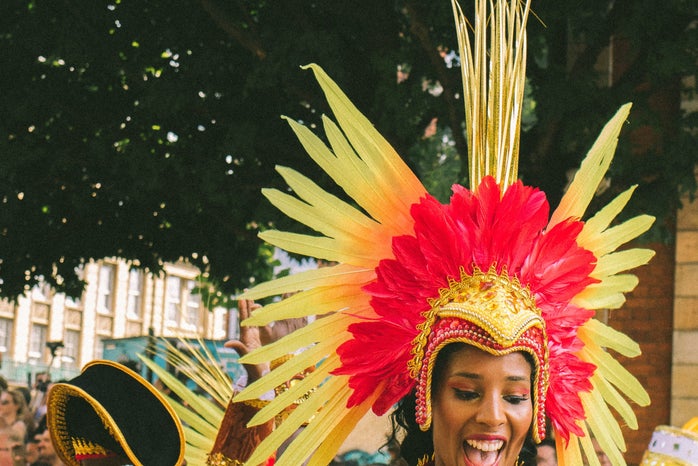 J\'ouvert, Trinidad and Tobago Carnival, woman dancing