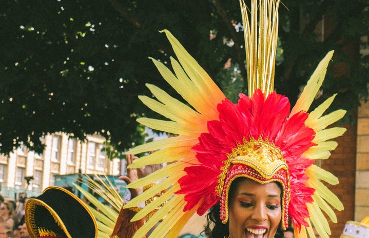 J\'ouvert, Trinidad and Tobago Carnival, woman dancing