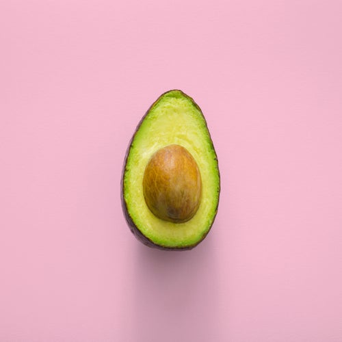 Avocado with Pink Background