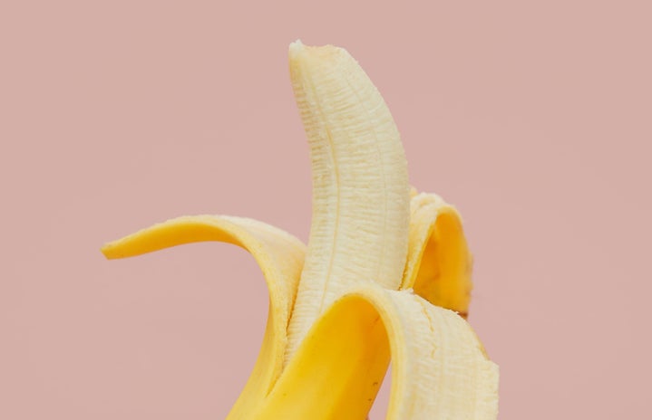 banana fruit peeled on pink background?width=719&height=464&fit=crop&auto=webp