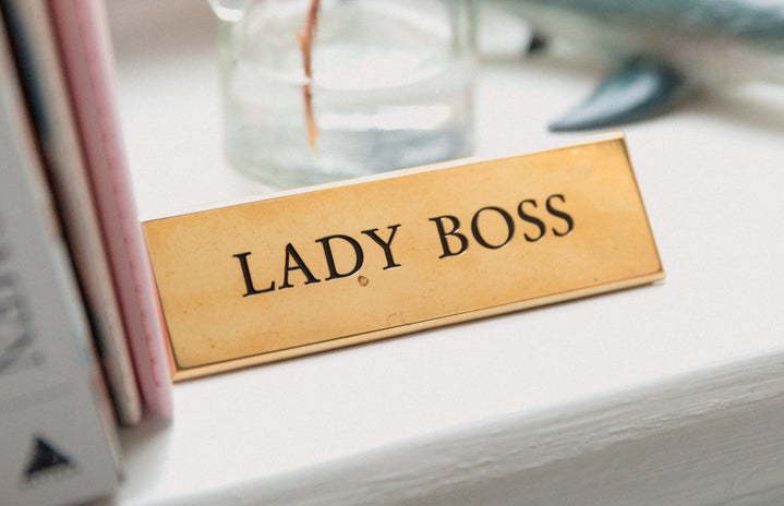 Lady boss plaque
