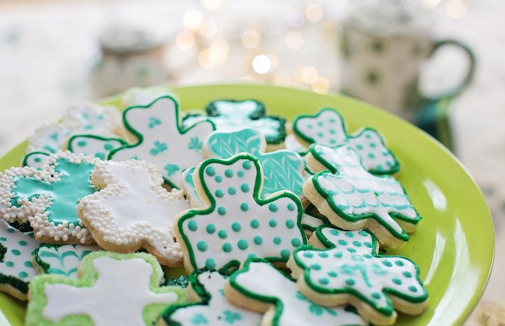 Sugar cookies with green icing