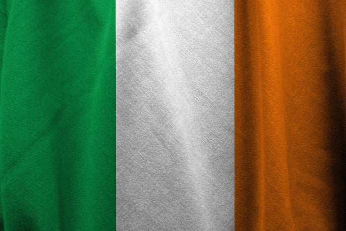the Irish flag