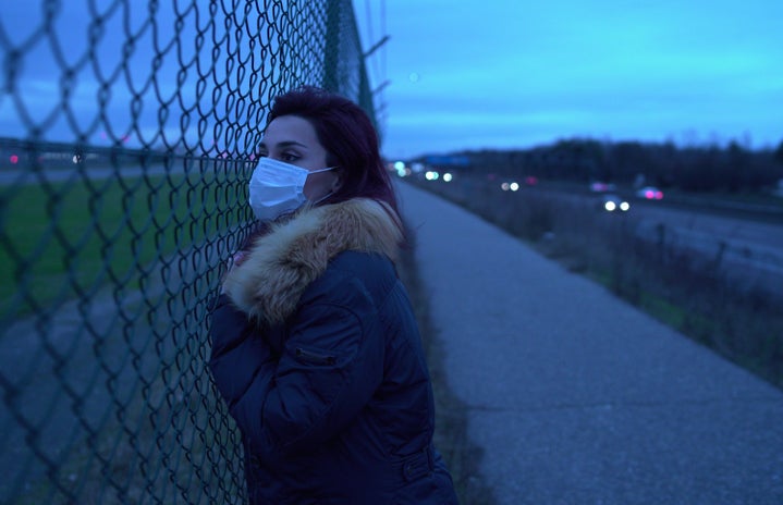 Woman in Mask Virus