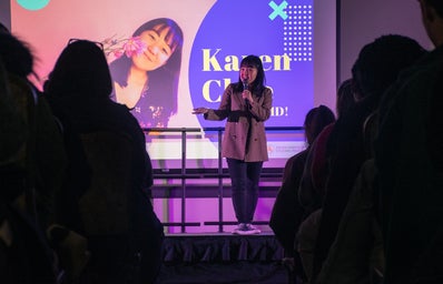 karen chee performing stand-up